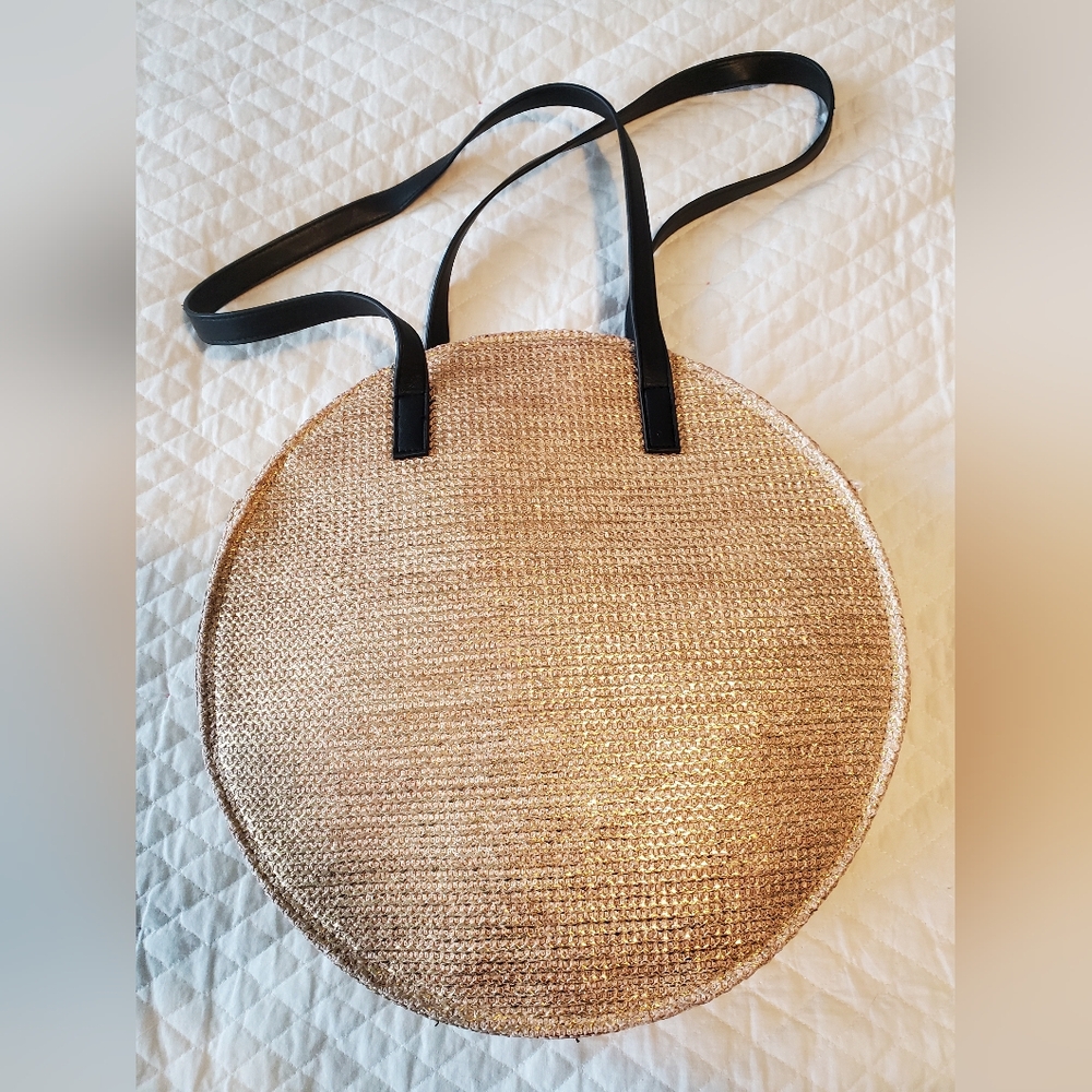 Straw Circle Tote Bag